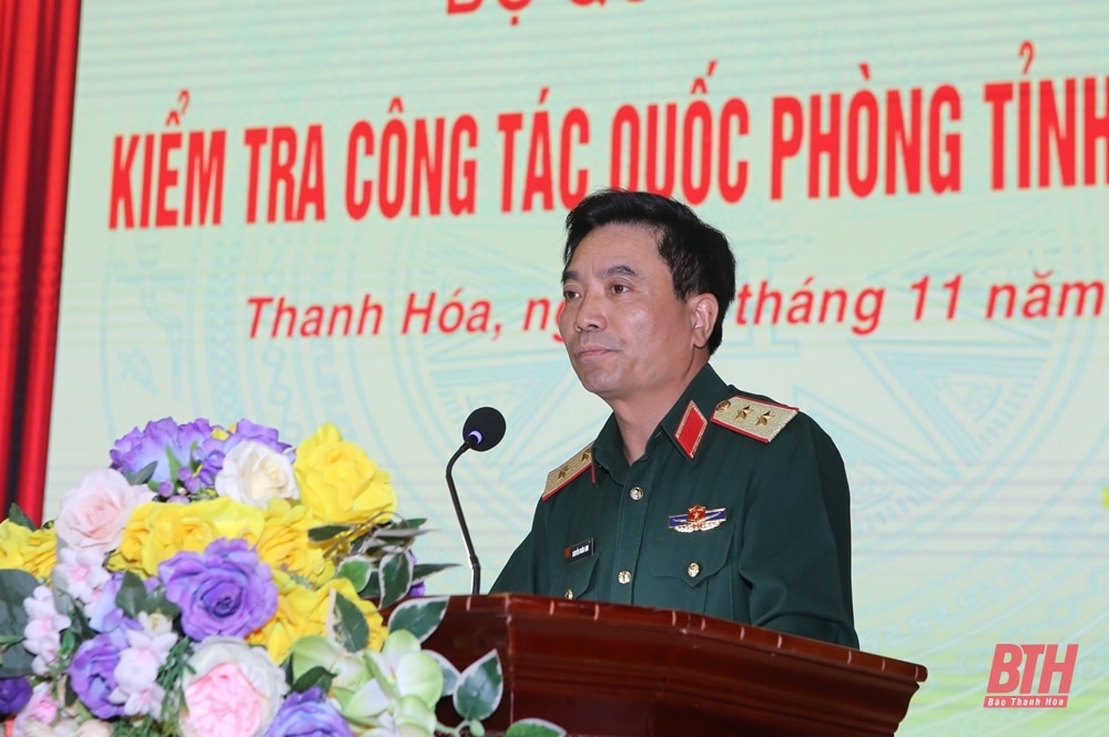 Đoàn kiểm tra của Bộ Quốc phòng kiểm tra công tác quốc phòng năm 2023 tại Thanh Hóa