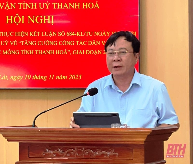 Tăng cường công tác dân vận trong vùng đồng bào dân tộc Mông tỉnh Thanh Hóa