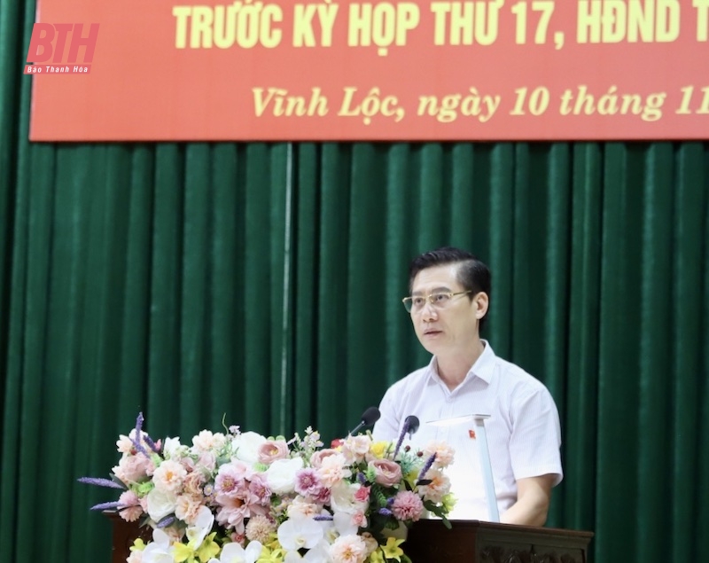 Tổ đại biểu HĐND tỉnh tiếp xúc cử tri huyện Vĩnh Lộc