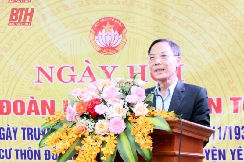 Phó Chủ tịch UBND tỉnh Đầu Thanh Tùng dự ngày hội Đại đoàn kết toàn dân tộc tại thôn Đồng Tình