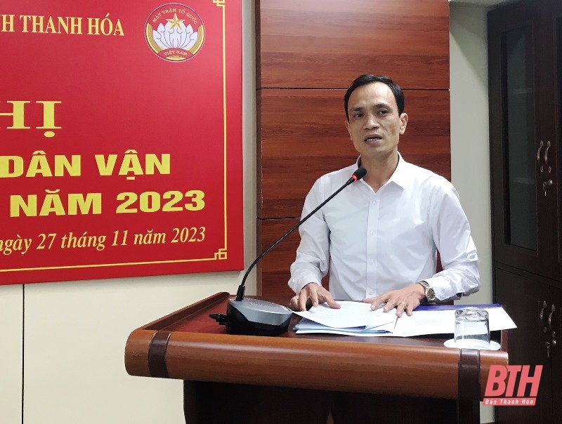 Cụm thi đua số 1 giao ban công tác dân vận và hoạt động MTTQ năm 2023