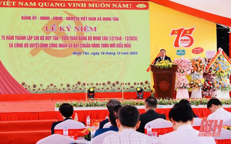 Xã Minh Tân kỷ niệm 75 năm thành lập chi bộ và đón nhận xã đạt chuẩn nông thôn mới kiểu mẫu 