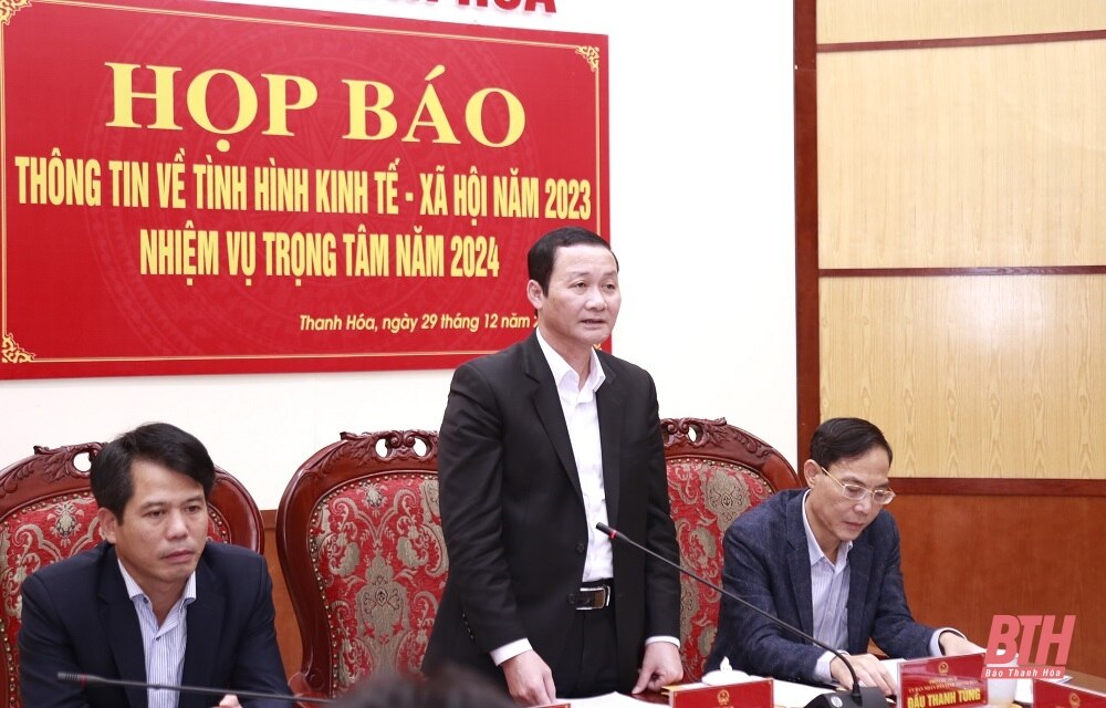 UBND tỉnh Thanh Hóa họp báo thường kỳ Quý IV, năm 2023