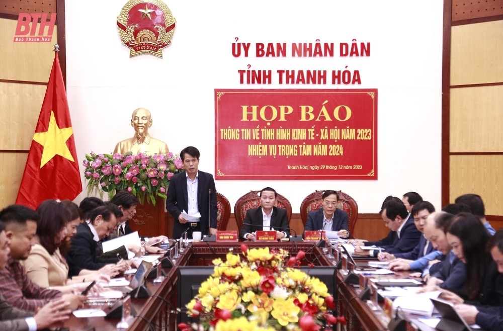 UBND tỉnh Thanh Hóa họp báo thường kỳ Quý IV, năm 2023