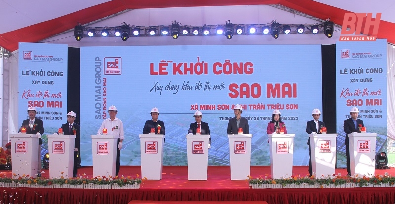 Sao Mai Group khởi công dự án khu đô thị mới hiện đại, văn minh tại trung tâm huyện Triệu Sơn