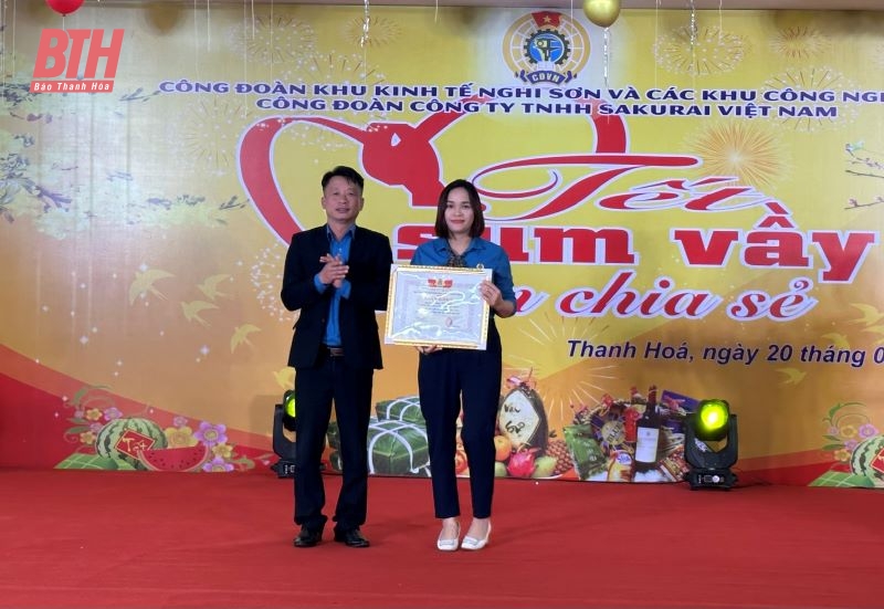 “Tết sum vầy - Xuân chia sẻ” cho đoàn viên, công nhân, lao động Công ty TNHH Sakurai Việt Nam