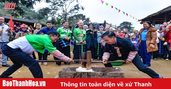 Lên vùng cao Quan Sơn xem người Mông thi giã bánh giầy đón tết