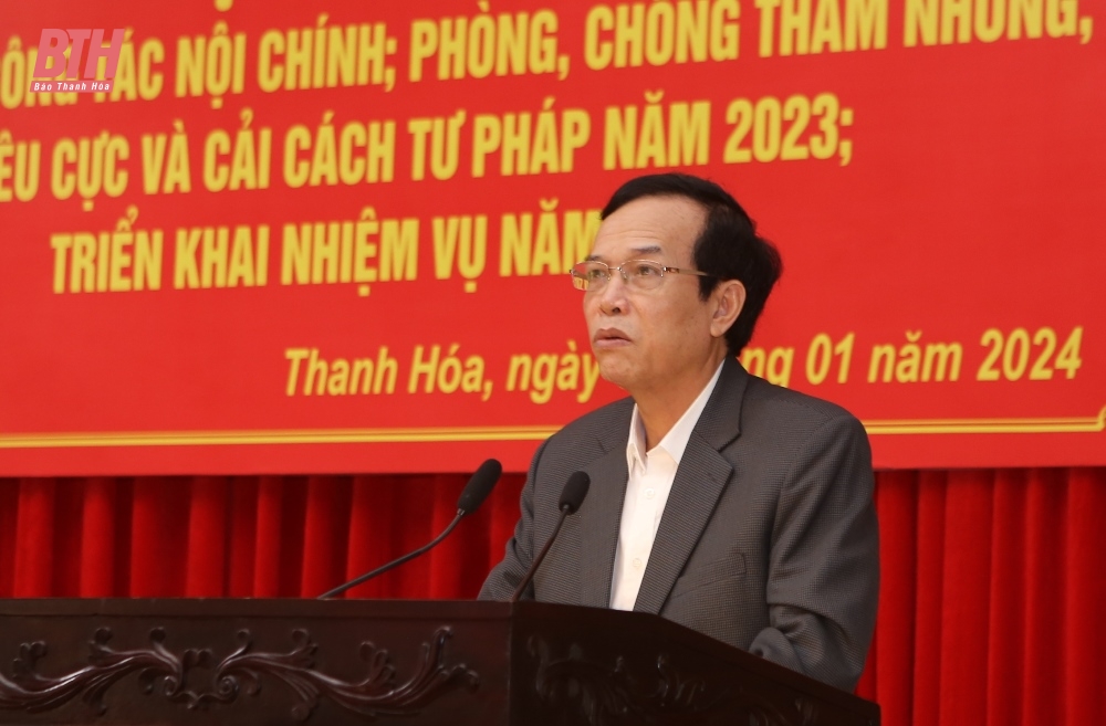 Tổng kết công tác nội chính, phòng chống tham nhũng, tiêu cực và cải cách tư pháp năm 2023