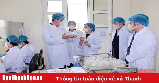 Der stellvertretende Vorsitzende des Volkskomitees der Provinz, Le Duc Giang, inspizierte die Produktionslage in den Bezirken Tho Xuan und Lang Chanh.