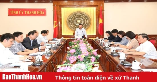 Thường trực Tỉnh ủy duyệt nội dung, chương trình Đại hội đại biểu Liên hiệp các Hội Khoa học và Kỹ thuật Thanh Hóa lần thứ VII, nhiệm kỳ 2024-2029