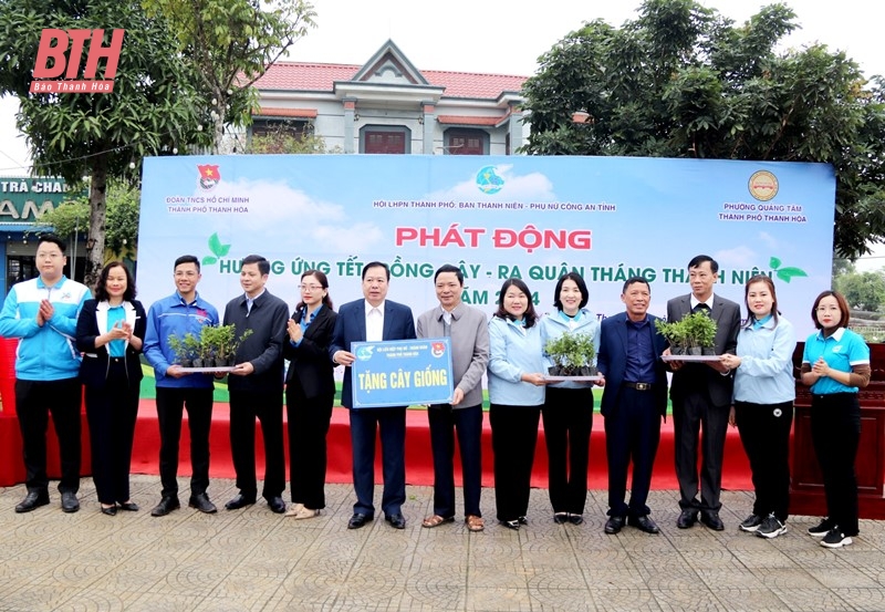 Phát động và hưởng ứng Tết trồng cây, ra quân Tháng Thanh niên năm 2024