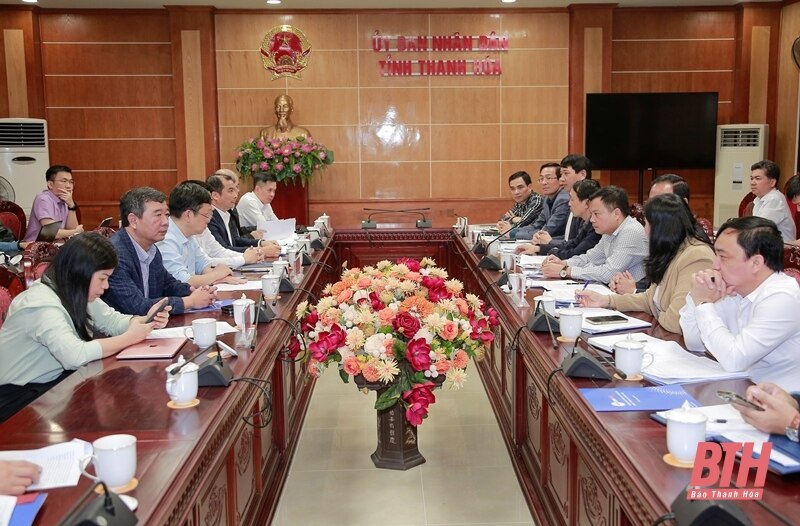 Der stellvertretende Vorsitzende des Volkskomitees der Provinz, Le Duc Giang, arbeitete mit der Delegation der Vietnam Electricity Group zusammen