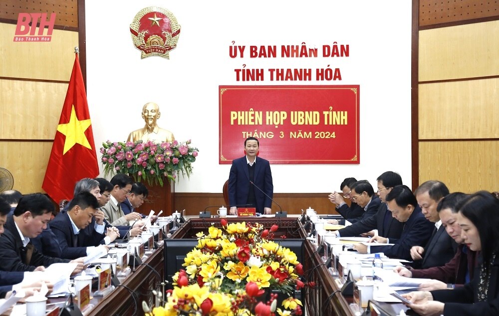 Phiên họp UBND tỉnh tháng 3/2024: Thảo luận, cho ý kiến vào một số tờ trình về phương án, kế hoạch thực hiện mục tiêu phát triển kinh tế - xã hội