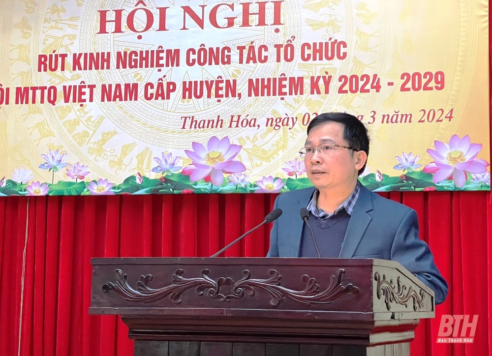 Rút kinh nghiệm công tác tổ chức Đại hội MTTQ cấp huyện, nhiệm kỳ 2024-2029 