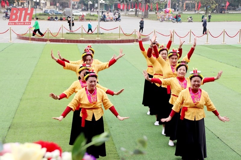 Hội viên phụ nữ thị xã Bỉm Sơn hào hứng tham gia hội thi dân vũ thể thao