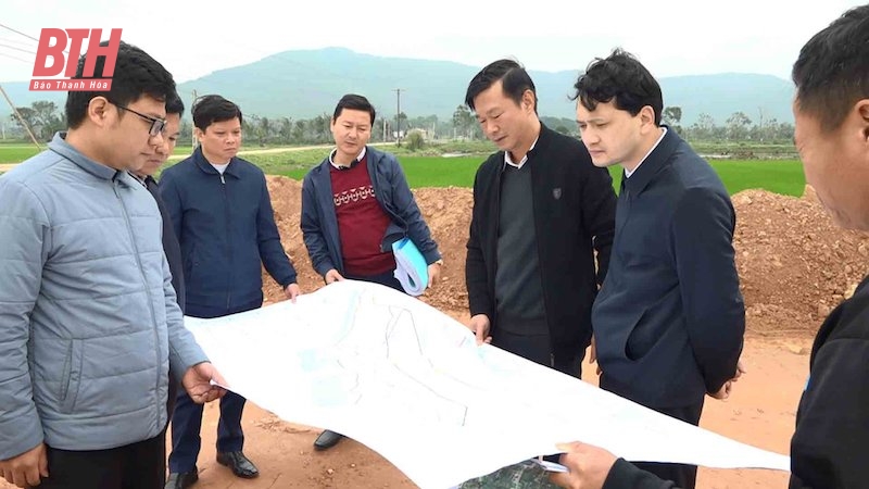 Vinh Loc: Speeding up the construction progress of the Bong urban center road project