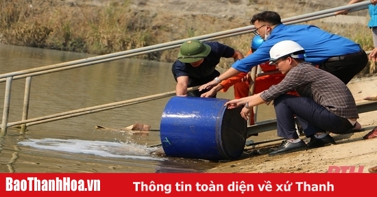 Thả cá giống, tái tạo nguồn lợi thủy sản lòng hồ Thuỷ điện Trung Sơn