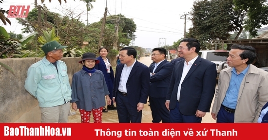 Phó Bí thư Thường trực Tỉnh ủy Lại Thế Nguyên làm việc với Ban Thường vụ Huyện uỷ Triệu Sơn