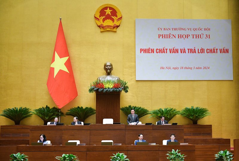 Phiên họp thứ 31 của Ủy ban Thường vụ Quốc hội: Chất vấn và trả lời chất vấn nhóm vấn đề thuộc lĩnh vực tài chính và ngoại giao