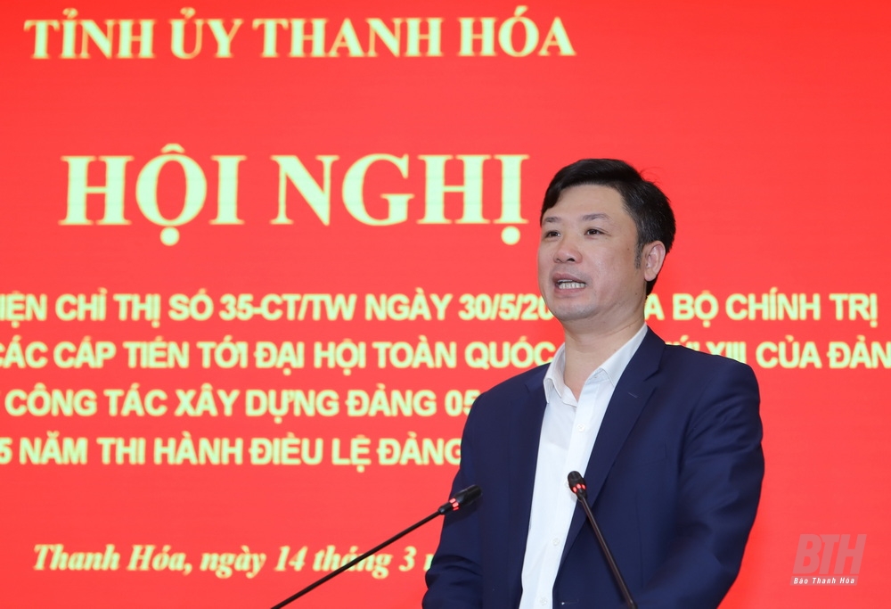 Ban Thường vụ Tỉnh ủy tổng kết thực hiện Chỉ thị số 35 của Bộ Chính trị; công tác xây dựng Đảng nhiệm kỳ 2020-2025 và 15 năm thi hành Điều lệ Đảng