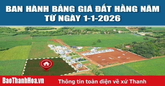 [Infographics] -&amp;nbsp; Ban hành bảng giá đất hằng năm từ ngày 1/1/2026