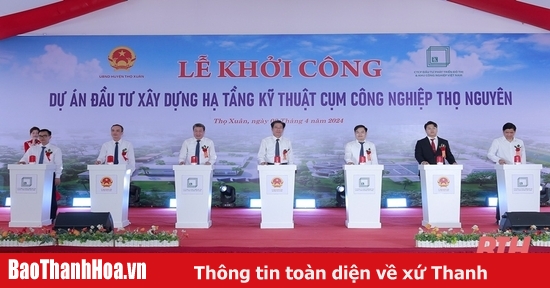 Khởi công dự án đầu tư xây dựng hạ tầng kỹ thuật cụm công nghiệp Thọ Nguyên