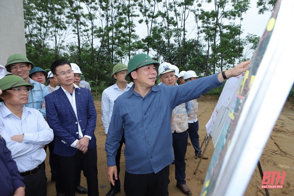 Bí thư Tỉnh ủy Đỗ Trọng Hưng kiểm tra tiến độ một số công trình trọng điểm tại huyện Hoằng Hóa