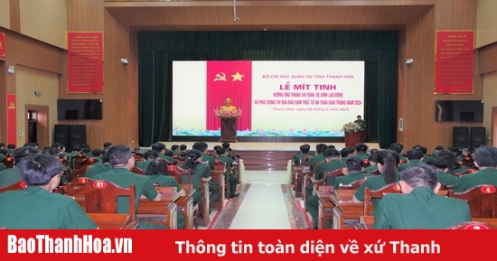 El Comando Militar Provincial de Thanh Hoa realizó una manifestación para responder al Mes de Acción sobre Seguridad e Higiene Laboral en 2024