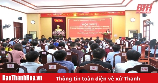 Quán triệt triển khai các văn bản mới và tập huấn nghiệp vụ công tác kiểm tra, giám sát