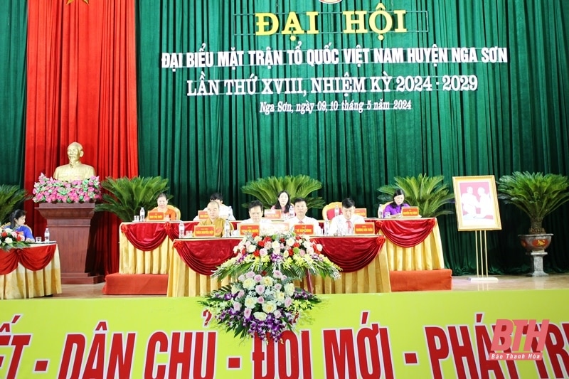 Đại hội đại biểu MTTQ huyện Nga Sơn lần thứ XVIII, nhiệm kỳ 2024-2029 đề ra 10 chỉ tiêu và 6 chương trình hành động