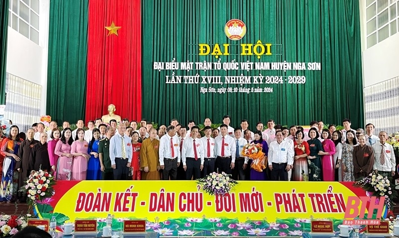 Đại hội đại biểu MTTQ huyện Nga Sơn lần thứ XVIII, nhiệm kỳ 2024-2029 đề ra 10 chỉ tiêu và 6 chương trình hành động