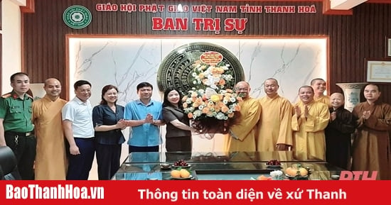 Trưởng Ban Dân vận Tỉnh ủy, Chủ tịch Ủy ban MTTQ tỉnh chúc mừng Đại lễ Phật đản 2024 