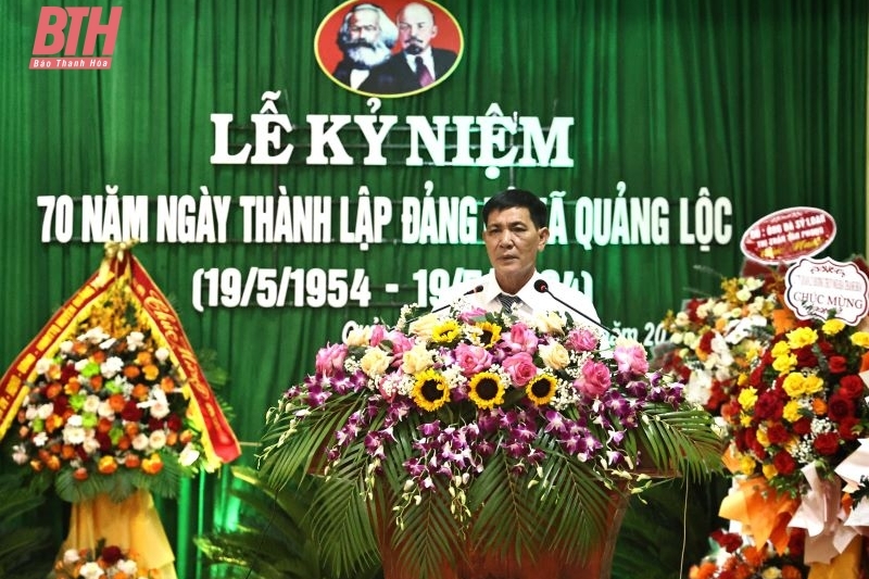 Đảng bộ xã Quảng Lộc kỷ niệm 70 năm ngày thành lập