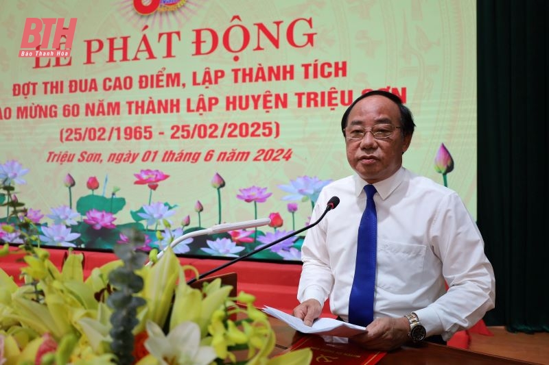 Triệu Sơn phát động đợt thi đua cao điểm lập thành tích chào mừng 60 năm ngày thành lập huyện