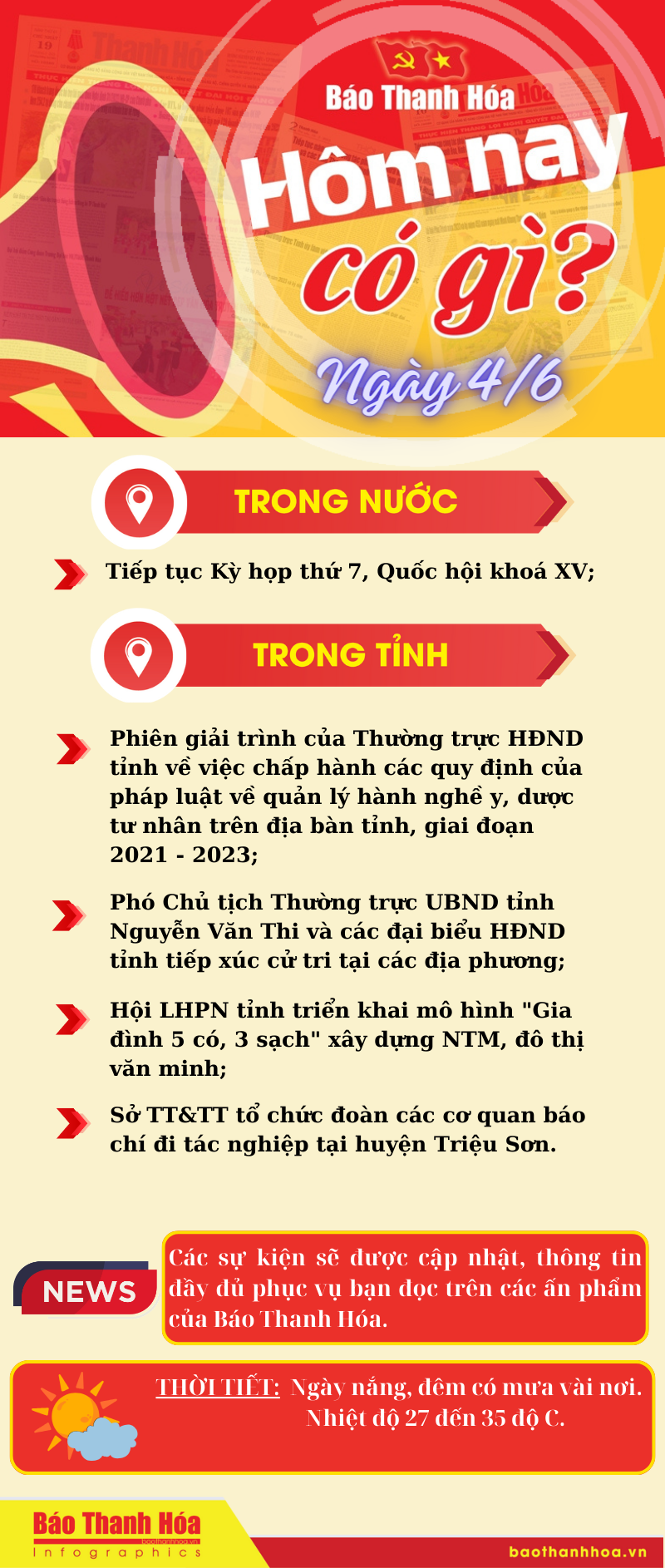 Hôm nay có gì? - Sự kiện nổi bật ngày 4/6/2024