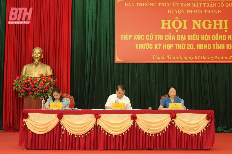 Đại biểu HĐND tỉnh tiếp xúc cử tri huyện Thạch Thành