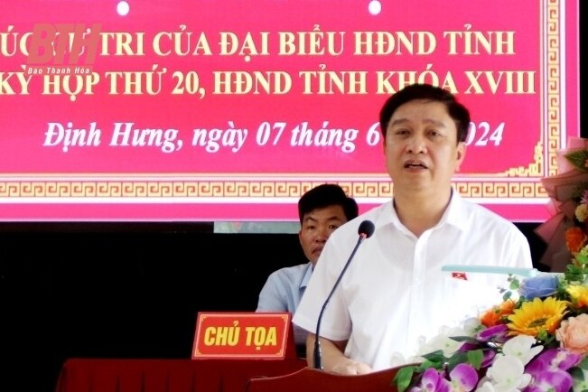 Đại biểu HĐND tỉnh tiếp xúc cử tri tại huyện Yên Định