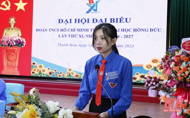 Đại hội đại biểu Đoàn TNCS Hồ Chí Minh Trường Đại học Hồng Đức lần thứ XI, nhiệm kỳ 2024-2027