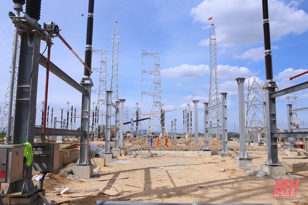 Bộ trưởng Bộ Công Thương Nguyễn Hồng Diên kiểm tra các dự án đường dây 500kV mạch 3 đoạn qua địa bàn tỉnh Thanh Hóa