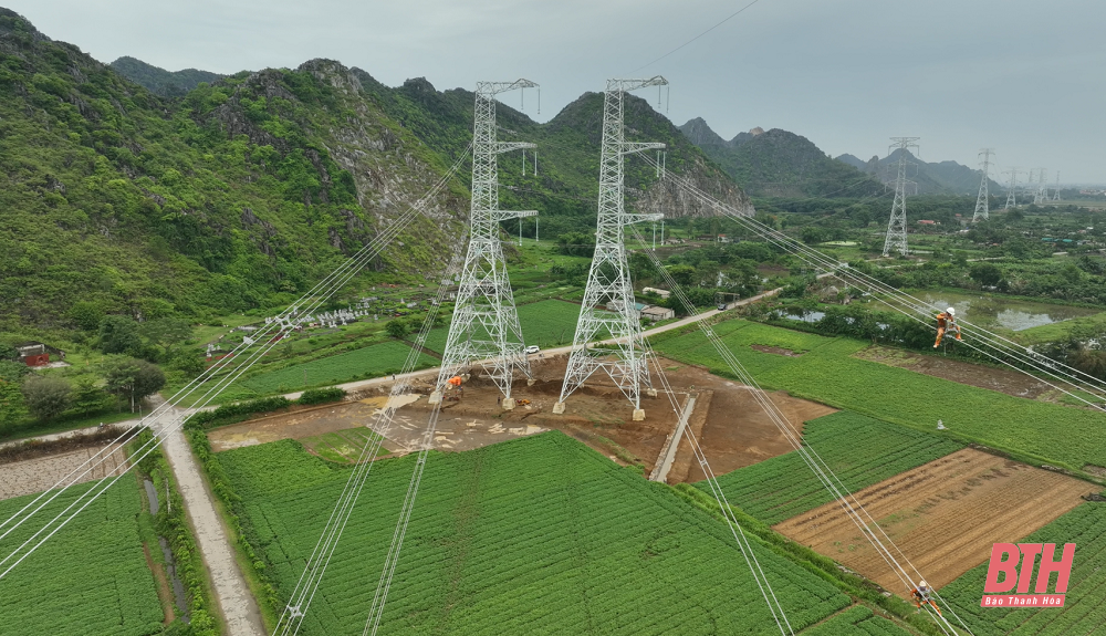 Đóng điện thành công Dự án đường dây 500kV mạch 3 Nhà máy Nhiệt điện Nam Định I - Thanh Hóa