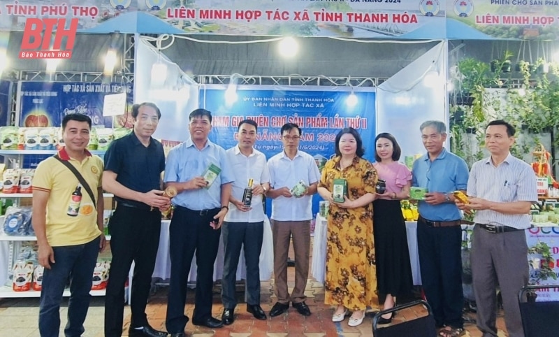 40 sản phẩm tiêu biểu của các HTX tỉnh Thanh Hóa tham gia trưng bày tại TP Đà Nẵng