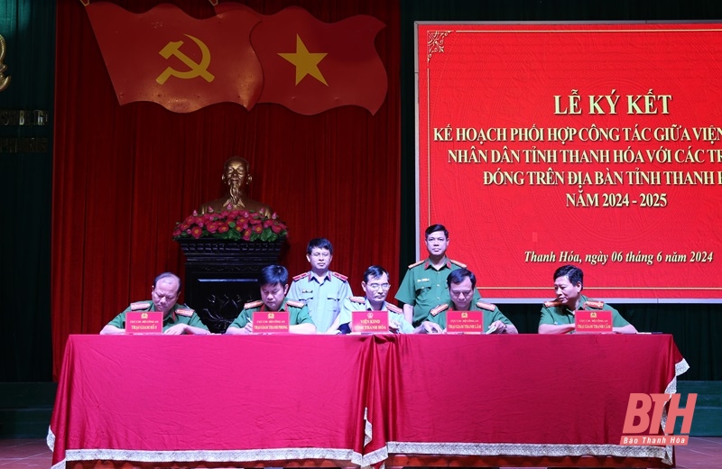 Signing of cooperation agreement between Thanh Hoa Provincial People's Procuracy and prisons located in the area