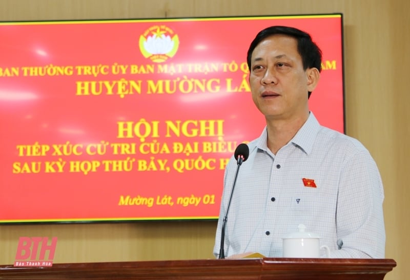 ĐBQH tỉnh Thanh Hoá tiếp xúc cử tri huyện Mường Lát