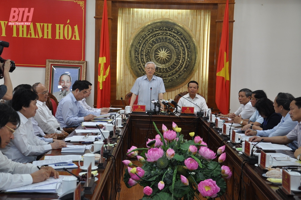 Những hình ảnh về Tổng Bí thư Nguyễn Phú Trọng với Đảng bộ, chính quyền và Nhân dân tỉnh Thanh Hóa