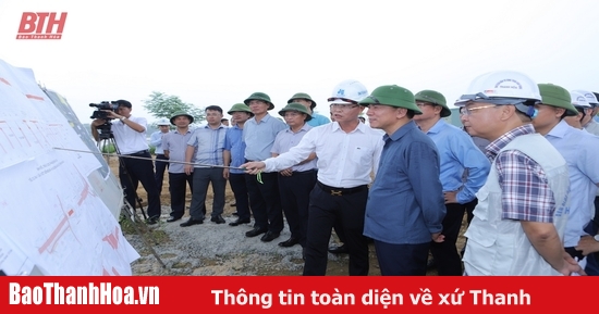 Bí thư Tỉnh ủy Đỗ Trọng Hưng kiểm tra các công trình trọng điểm tại huyện Hoằng Hóa và Nga Sơn