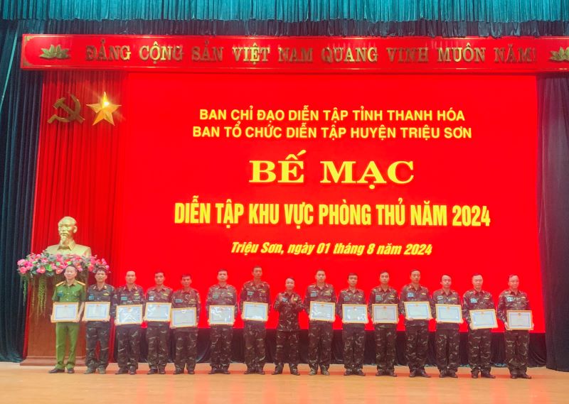 Triệu Sơn hoàn thành diễn tập khu vực phòng thủ huyện năm 2024