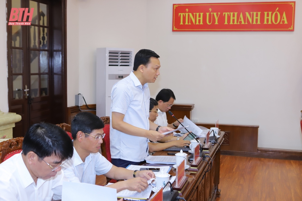 Hội nghị Ban Thường vụ Tỉnh ủy cho ý kiến vào Dự thảo báo cáo sơ kết 3 năm thực hiện Nghị quyết số 37 của Quốc hội