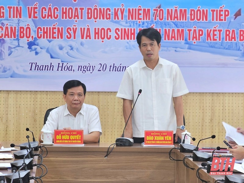 Thông tin về các hoạt động Kỷ niệm 70 năm đón tiếp đồng bào, cán bộ, chiến sĩ và học sinh miền Nam tập kết ra Bắc 