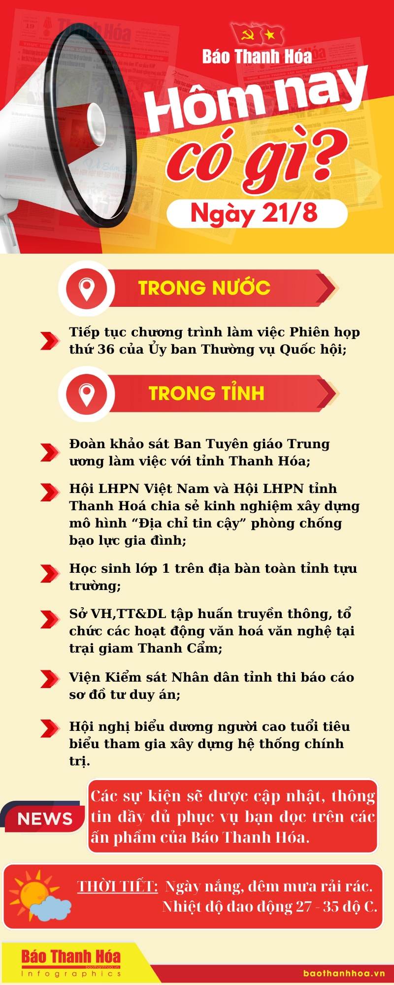 Hôm nay có gì? - Sự kiện nổi bật ngày 21/8/2024