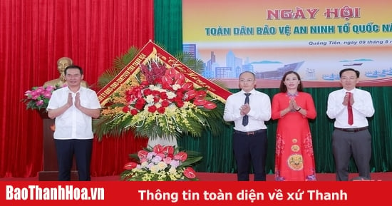 El subsecretario del Comité Provincial del Partido, Trinh Tuan Sinh, se une a la celebración del "Día de Protección de la Seguridad Nacional" 2024 en el barrio de Quang Tien